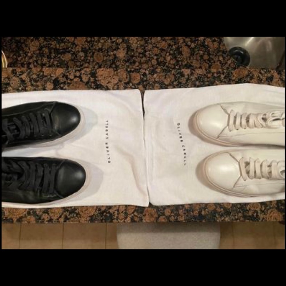 Oliver Cabell leather sneakers size 10 but fit more like a 9.5..